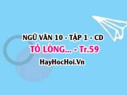 Soạn bài Tỏ lòng (tự đánh giá) trang 59 lớp 10 Cánh Diều...